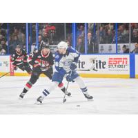 Syracuse Crunch defenseman Roman Schmidt vs. the Belleville Senators