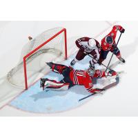 Peterborough Petes centre Gavin Bryant looks for a shot vs. the Oshawa Generals